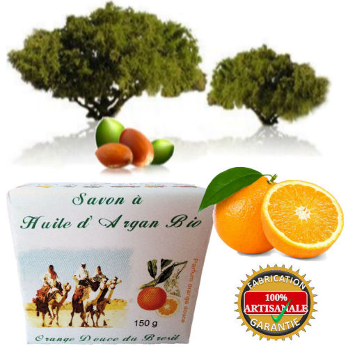 Savon  l huile d Argan Bio  orange douce Brsil 150 g